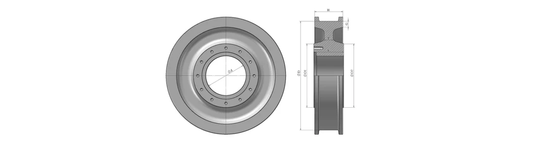 High Quality Custom Forged Wheel for Crane