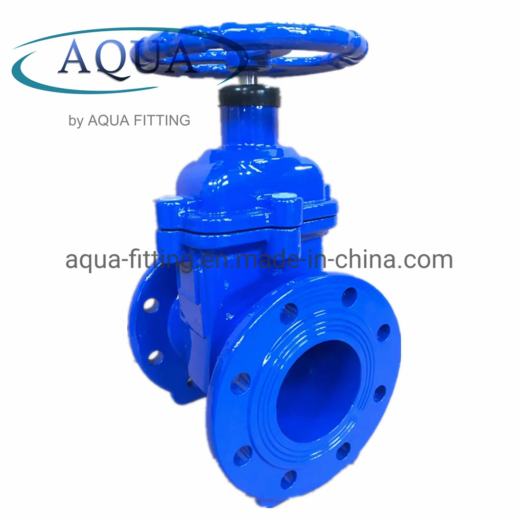 Ductile Iron Gate Valve DIN3352 F4/F5 Soft Resilient Seated Flange End Non-Rising Stem